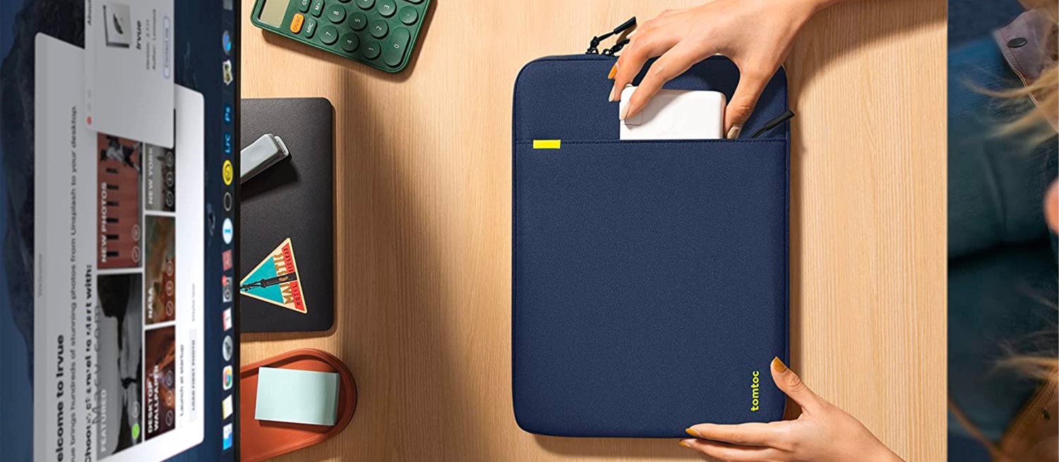 Pouzdro tomtoc Sleeve Kit - 13" MacBook Pro / Air, námořní modrá