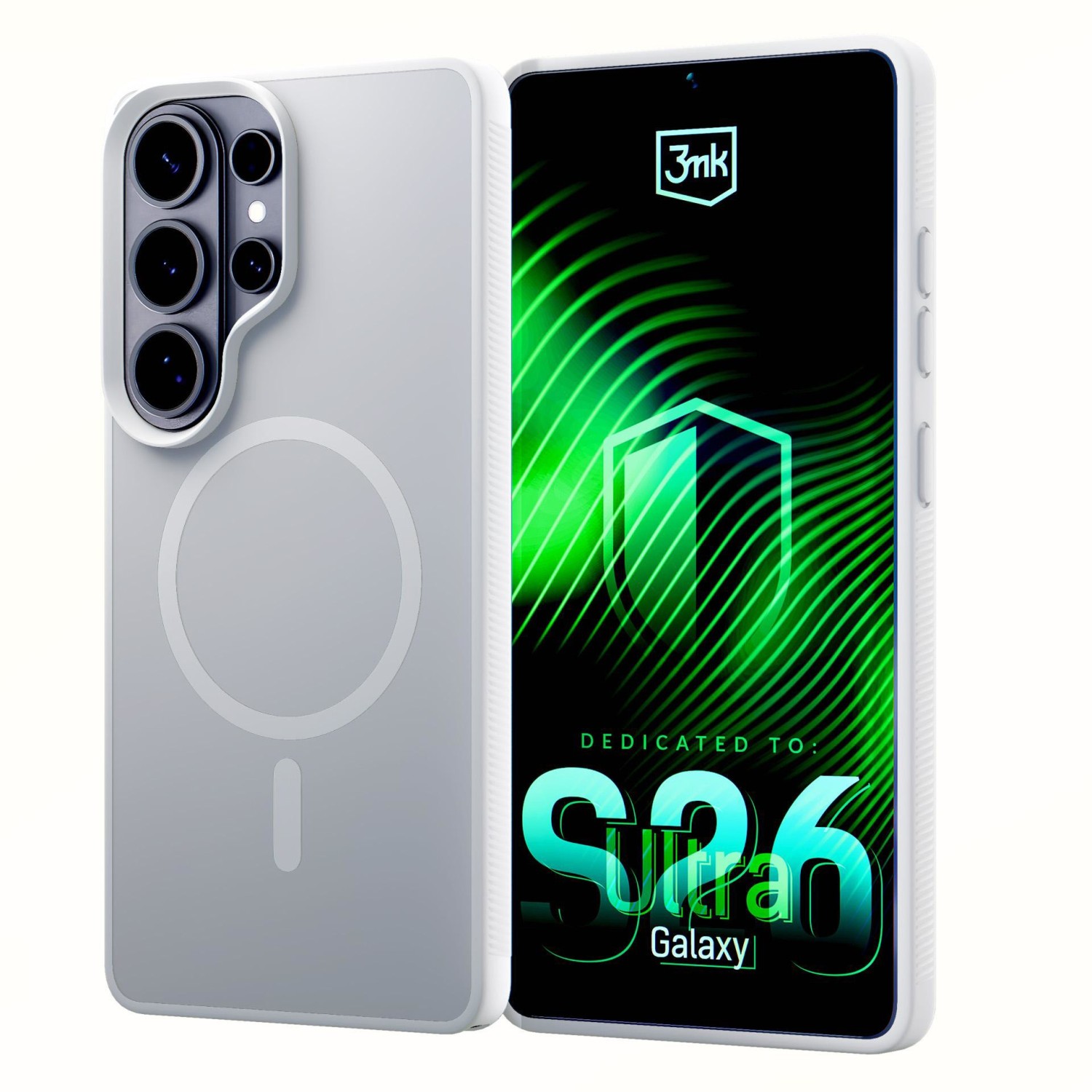 3mk ochranné pouzdro Smoke MagCase pro Samsung Galaxy S26 Ultra, bílá