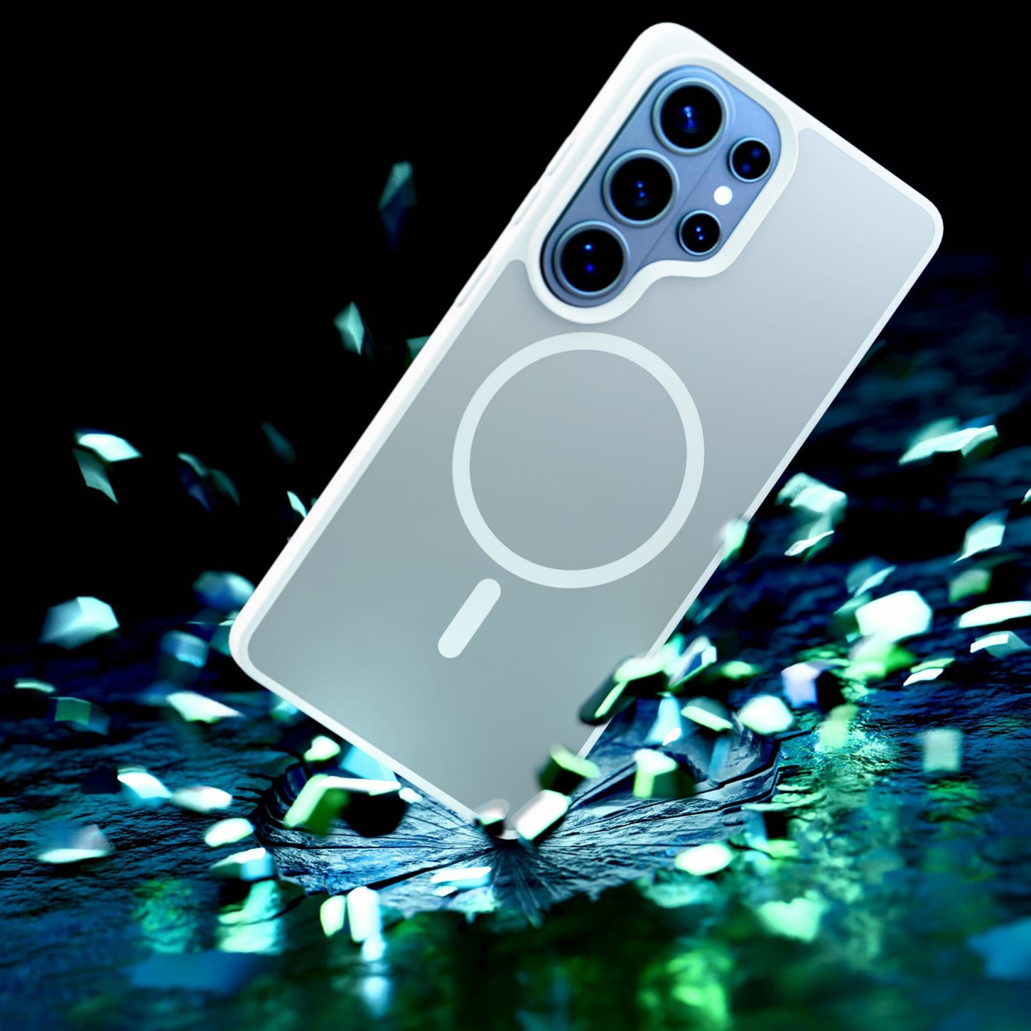 3mk ochranné pouzdro Smoke MagCase pro Samsung Galaxy S26, bílá