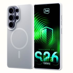 3mk ochranný kryt Smoke MagCase White pro Samsung Galaxy S26
