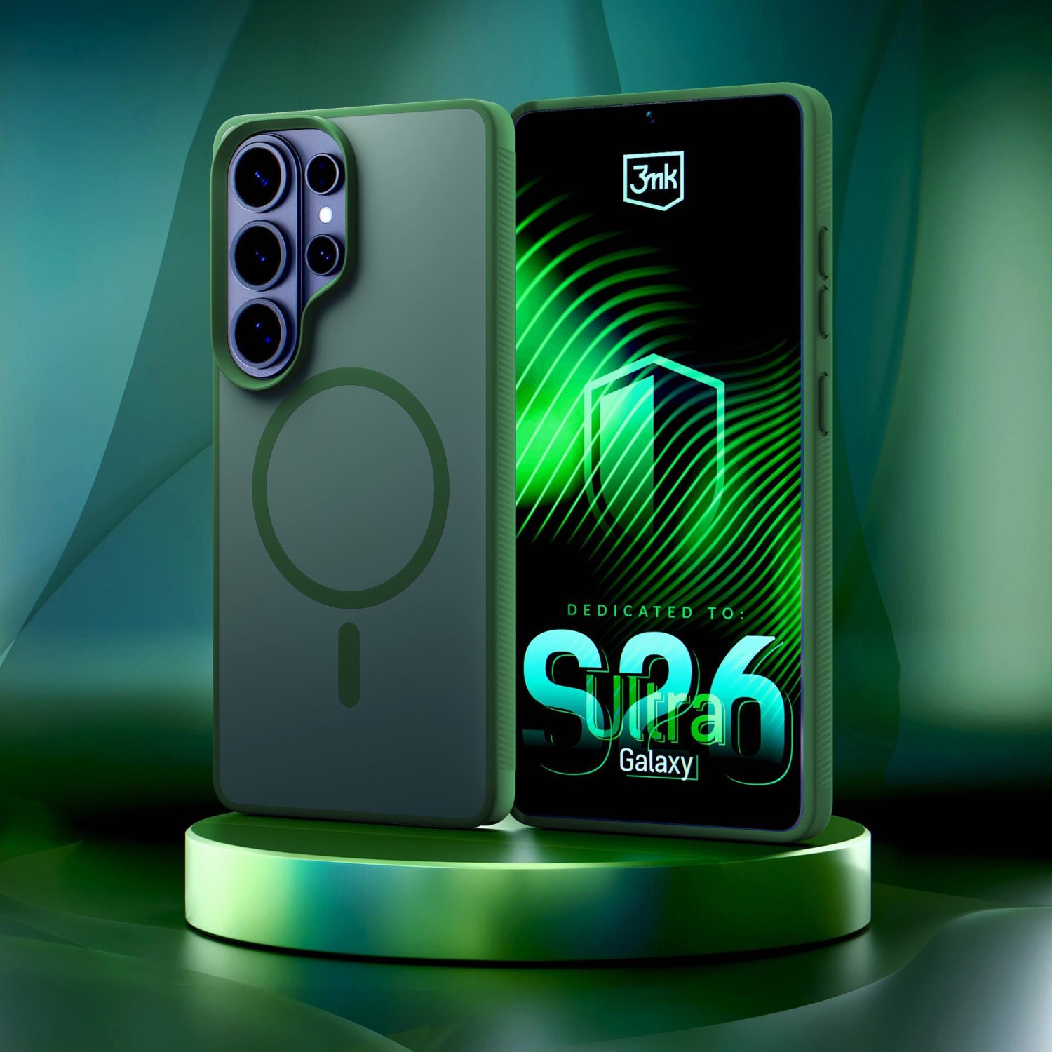 3mk ochranné pouzdro Smoke MagCase pro Samsung Galaxy S26 Ultra, zelená