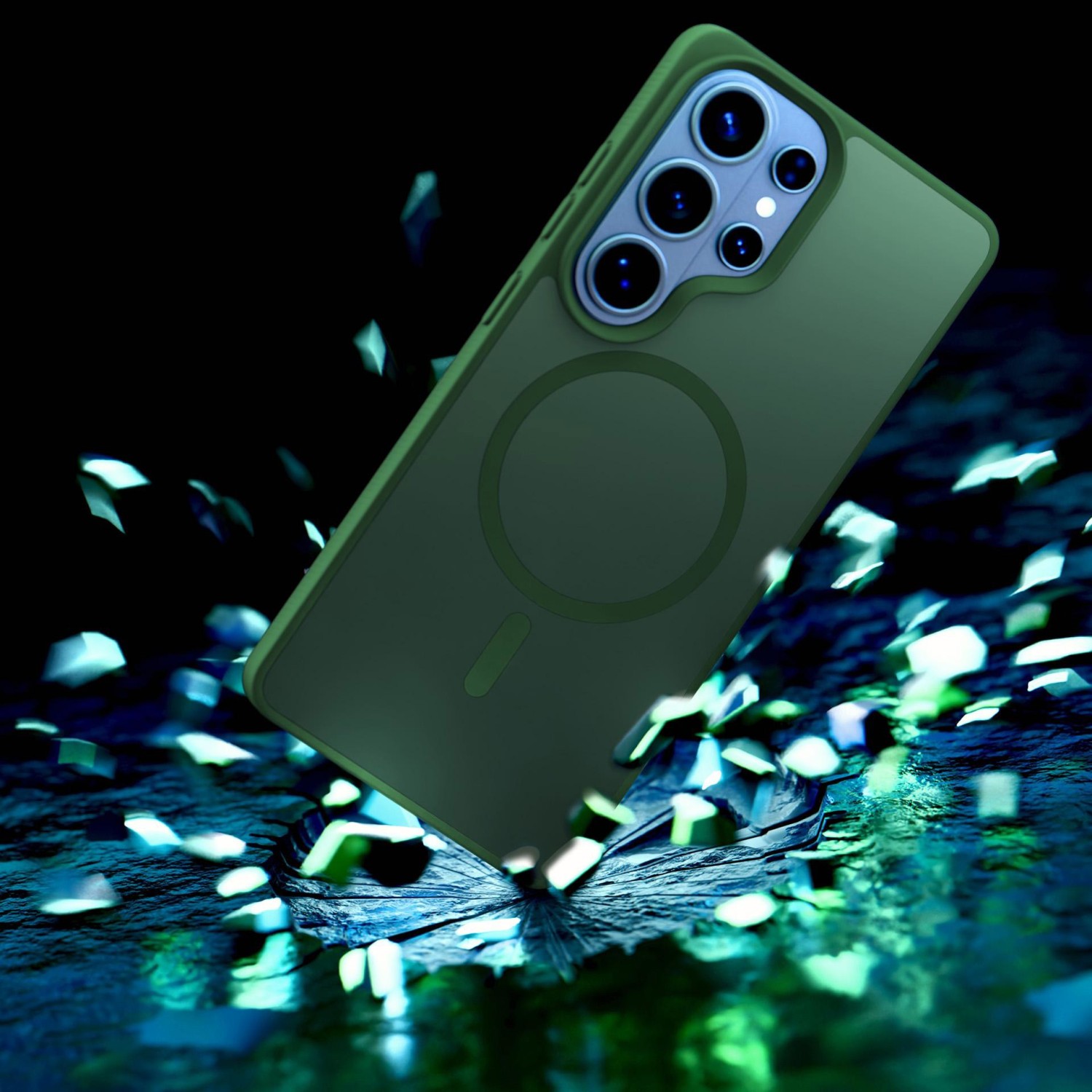 3mk ochranné pouzdro Smoke MagCase pro Samsung Galaxy S26 Ultra, zelená