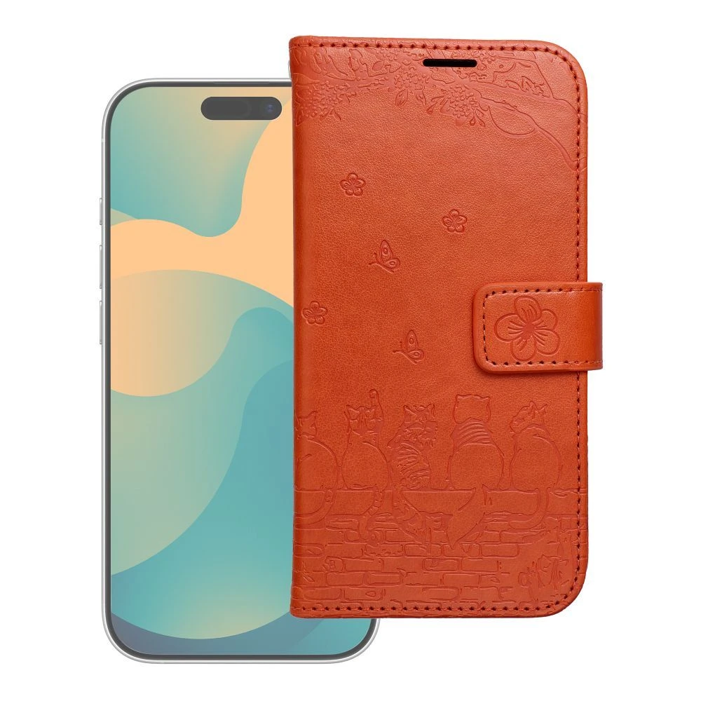 MEZZO Book case for IPHONE 17 PRO cats brown