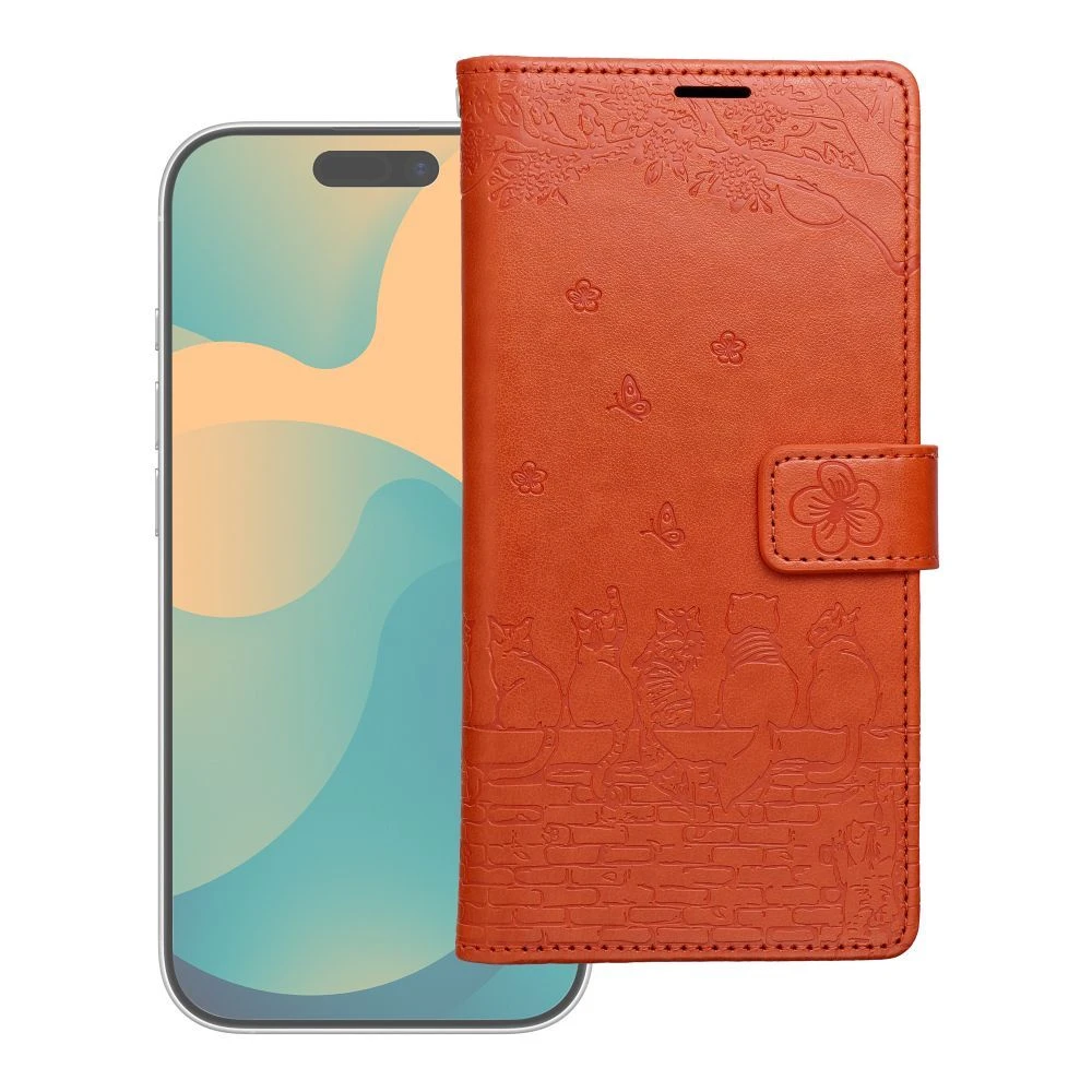 MEZZO Book case for Redmi Note 15 4G cats brown