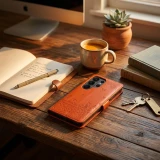 MEZZO Book case for SAMSUNG A37 cats brown