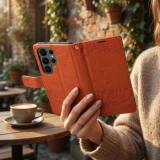 MEZZO Book case for SAMSUNG A37 cats brown