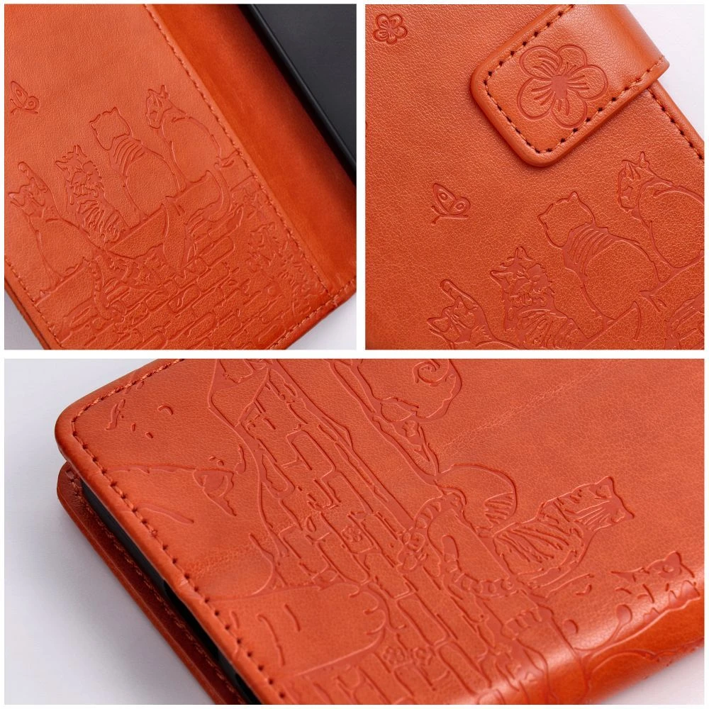 MEZZO Book case for SAMSUNG A17 cats brown