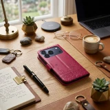 MEZZO Book case for IPHONE 17 PRO cats red