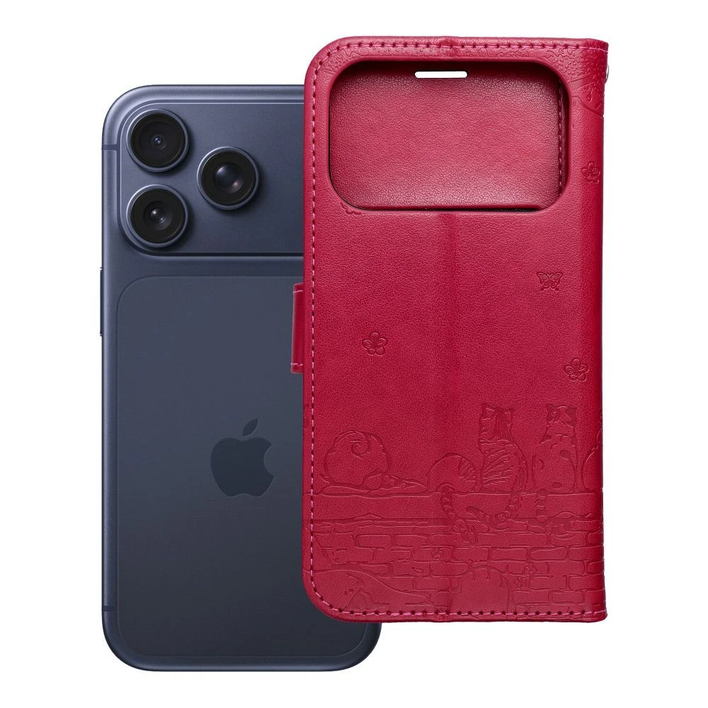 MEZZO Book case for IPHONE 17 PRO cats red
