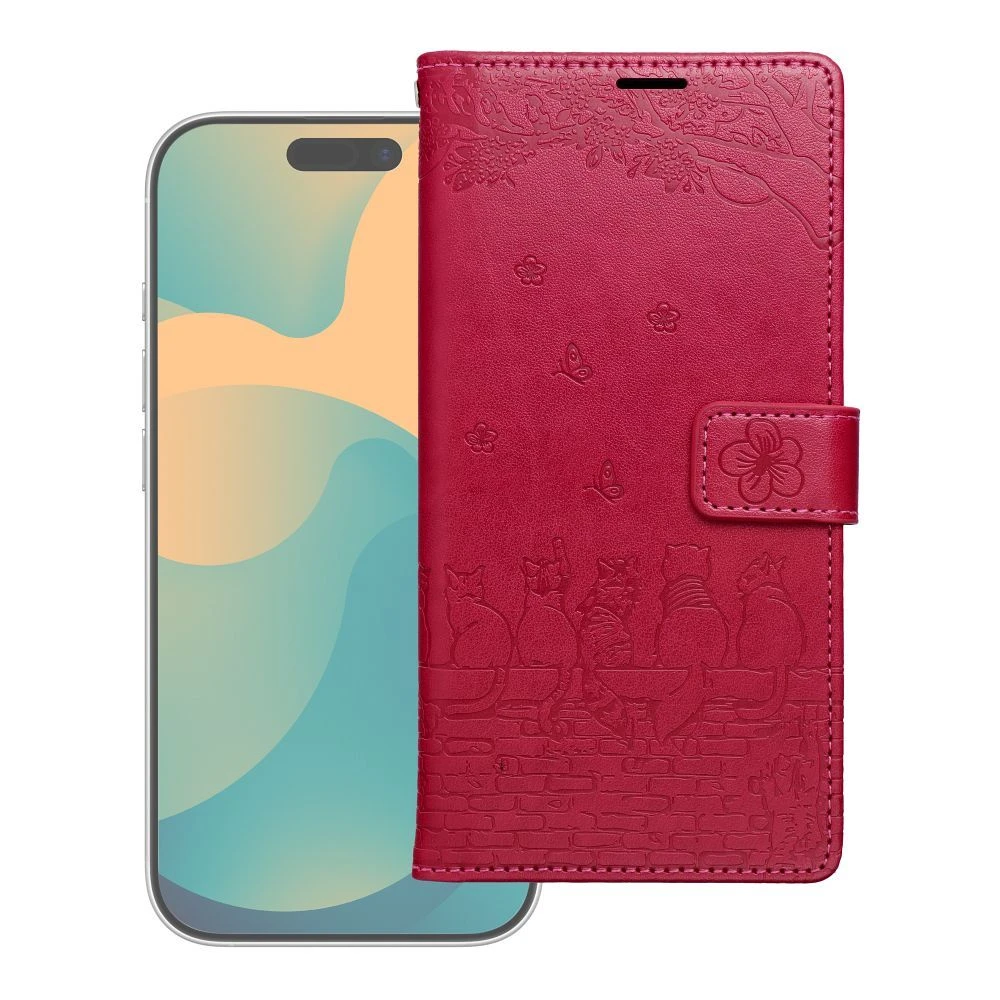 MEZZO Book case for Redmi Note 15 PRO 4G cats red