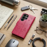 MEZZO Book case for SAMSUNG A37 cats red