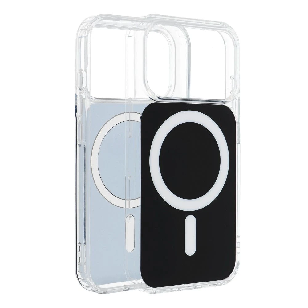 Case for Samsung S26 PLUS Clear Fusion Mag Cover compatible with MagSafe black