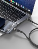 Swissten datový video kabel USB 4.0, USB-C, 240W, 8K@60Hz, 40 GB/s, 0,5m, černá