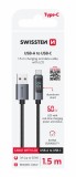 Swissten LCD kabel USB-A / USB-C 1,5m