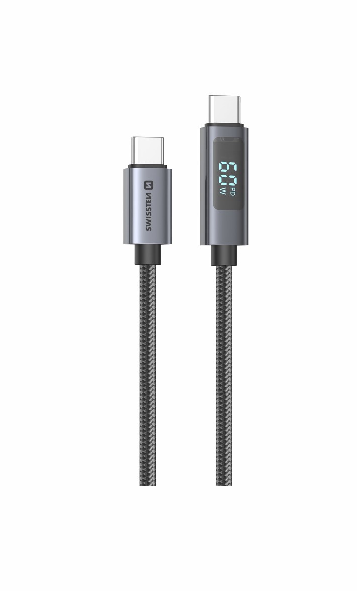 Swissten LCD kabel USB-C / USB-C 1,5m