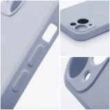 Case for Samsung A37 Silicone Mag Cover compatible with MagSafe light blue