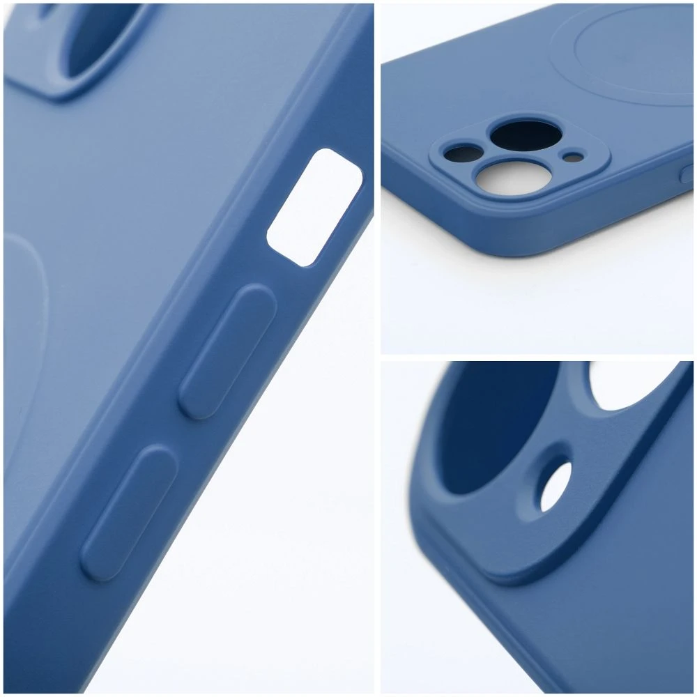 Case for Samsung A37 Silicone Mag Cover compatible with MagSafe blue