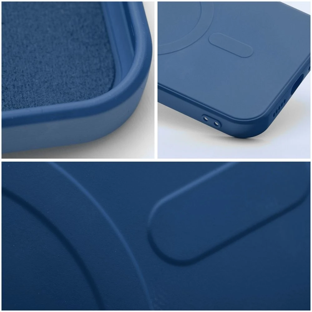 Case for Samsung A37 Silicone Mag Cover compatible with MagSafe blue