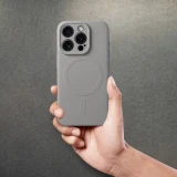 Case for Samsung A57 Silicone Mag Cover compatible with MagSafe titanium gray
