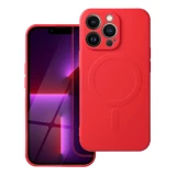 Case for Samsung A57 Silicone Mag Cover compatible with MagSafe red