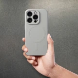 Case for Samsung S26 PLUS Silicone Mag Cover compatible with MagSafe titanium gray