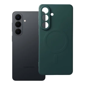 Case for Samsung S26 PLUS Silicone Mag Cover compatible with MagSafe green