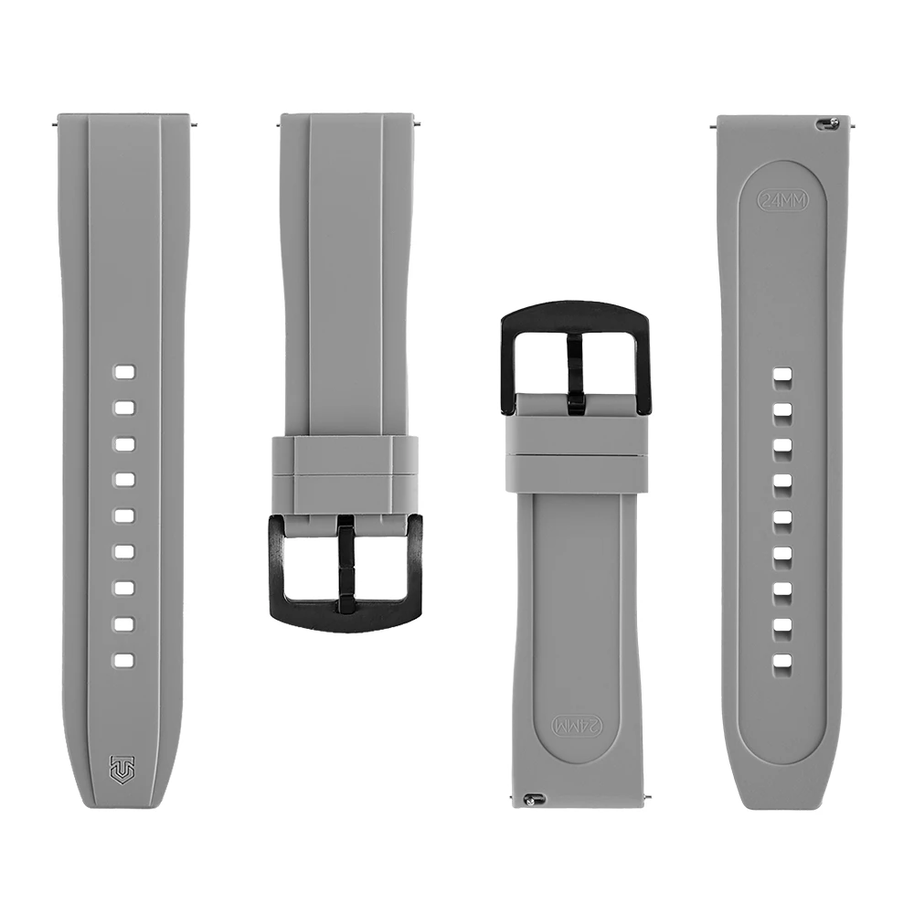 Tactical Quick Release Silikonový Řemínek 24mm Grey