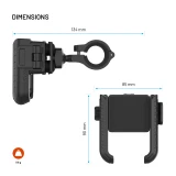Univerzální držák mobilního telefonu na motorku a kolo FIXED Bikee Anti-Shock s antivibračním modulem, černý