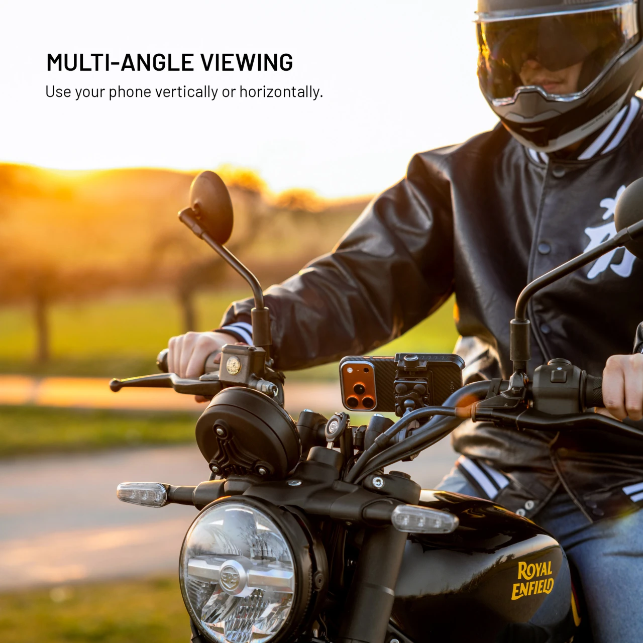 Univerzální držák mobilního telefonu na motorku a kolo FIXED Bikee Anti-Shock s antivibračním modulem, černý
