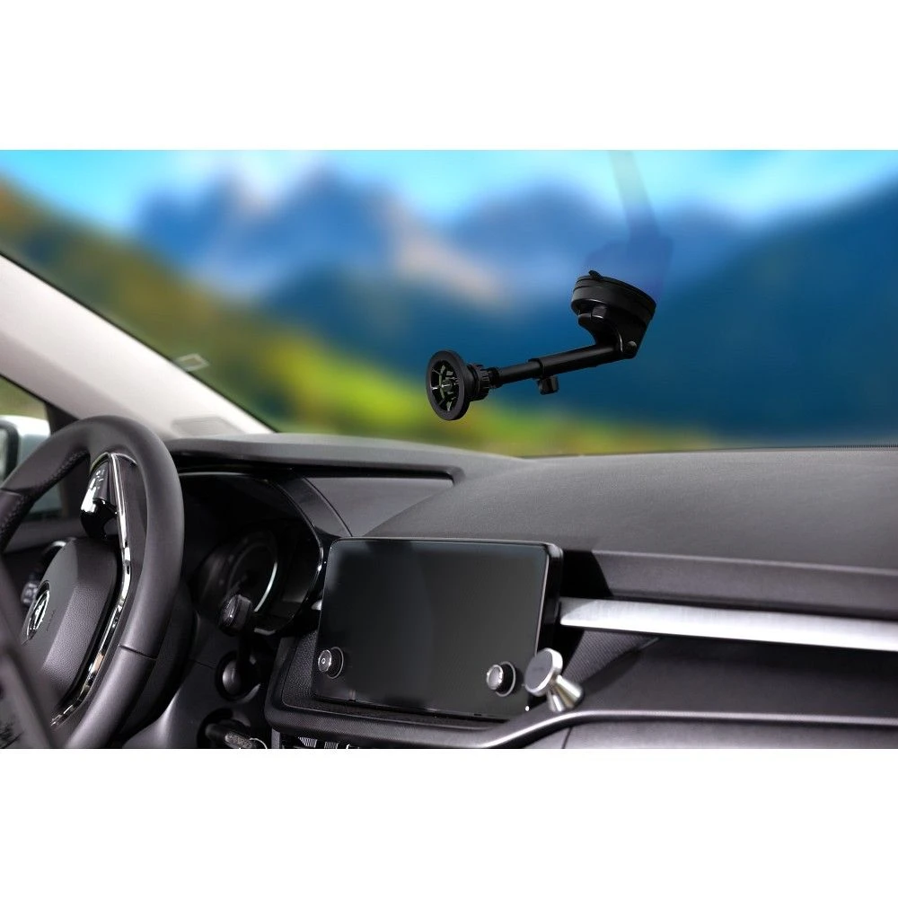 Magnetic car phone holder compatible with Magsafe Forcell F-Grip PrecisionX windshield/ dashboard / air vent black