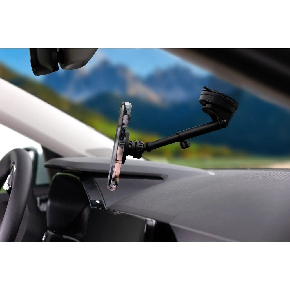 Magnetic car phone holder compatible with Magsafe Forcell F-Grip PrecisionX windshield/ dashboard / air vent black