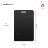 Smart tracker FIXED Tag Card 2 s podporou Find My, bezdrátové nabíjení, černý