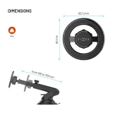 Magnetický kovový držák FIXED MagMount XL s přísavkou na sklo s podporou MagSafe, černá