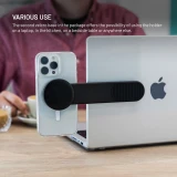 Flexibilní držák FIXED MagFloppy kompatibilní s MagSafe a uchycením na suchý zip, černá