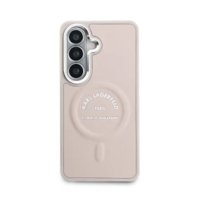 Karl Lagerfeld PU RSG Logo Magnetic Zadní Kryt pro Samsung Galaxy S26+ Pink