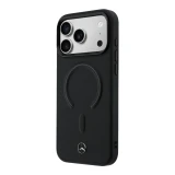 Mercedes PU Leather 3D MagSafe Zadní Kryt pro iPhone 17 Pro Black