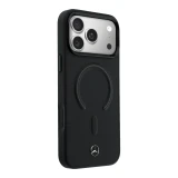 Mercedes PU Leather 3D MagSafe Zadní Kryt pro iPhone 17 Pro Black