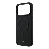 Mercedes PU Leather 3D MagSafe Zadní Kryt pro iPhone 17 Pro Black