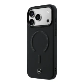 Mercedes PU Leather 3D MagSafe Zadní Kryt pro iPhone 17 Pro Black