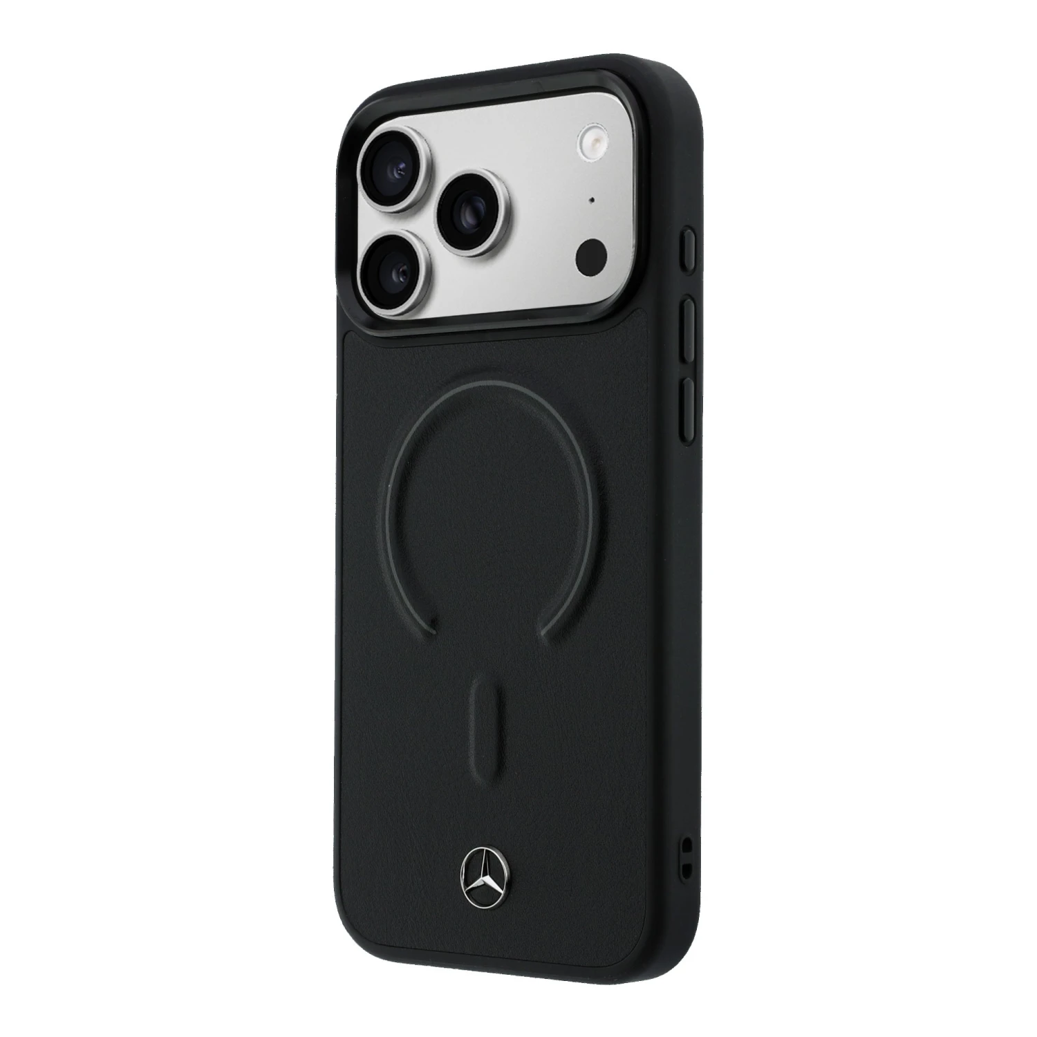 Mercedes PU Leather 3D MagSafe Zadní Kryt pro iPhone 17 Pro Black