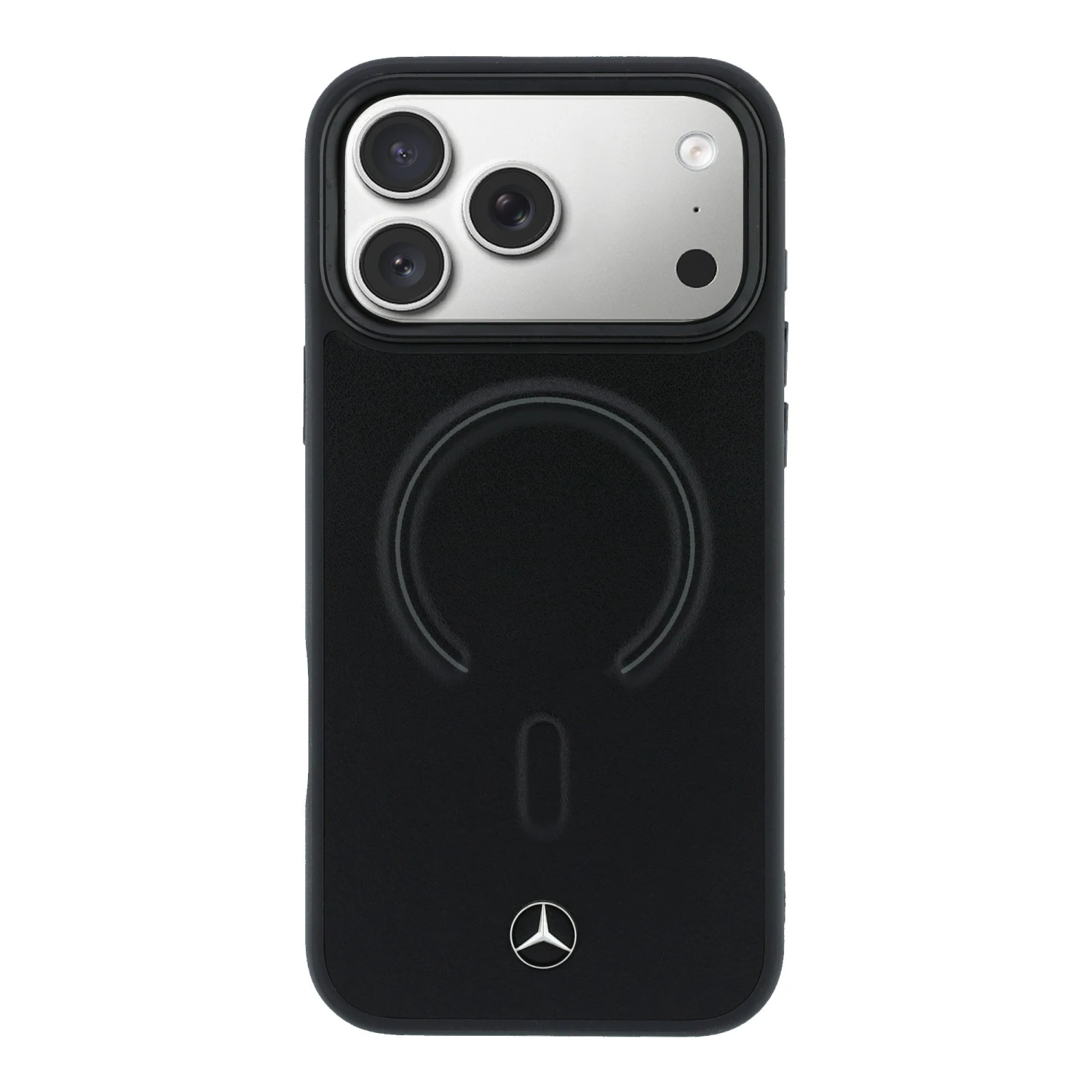 Mercedes PU Leather 3D MagSafe Zadní Kryt pro iPhone 17 Pro Black