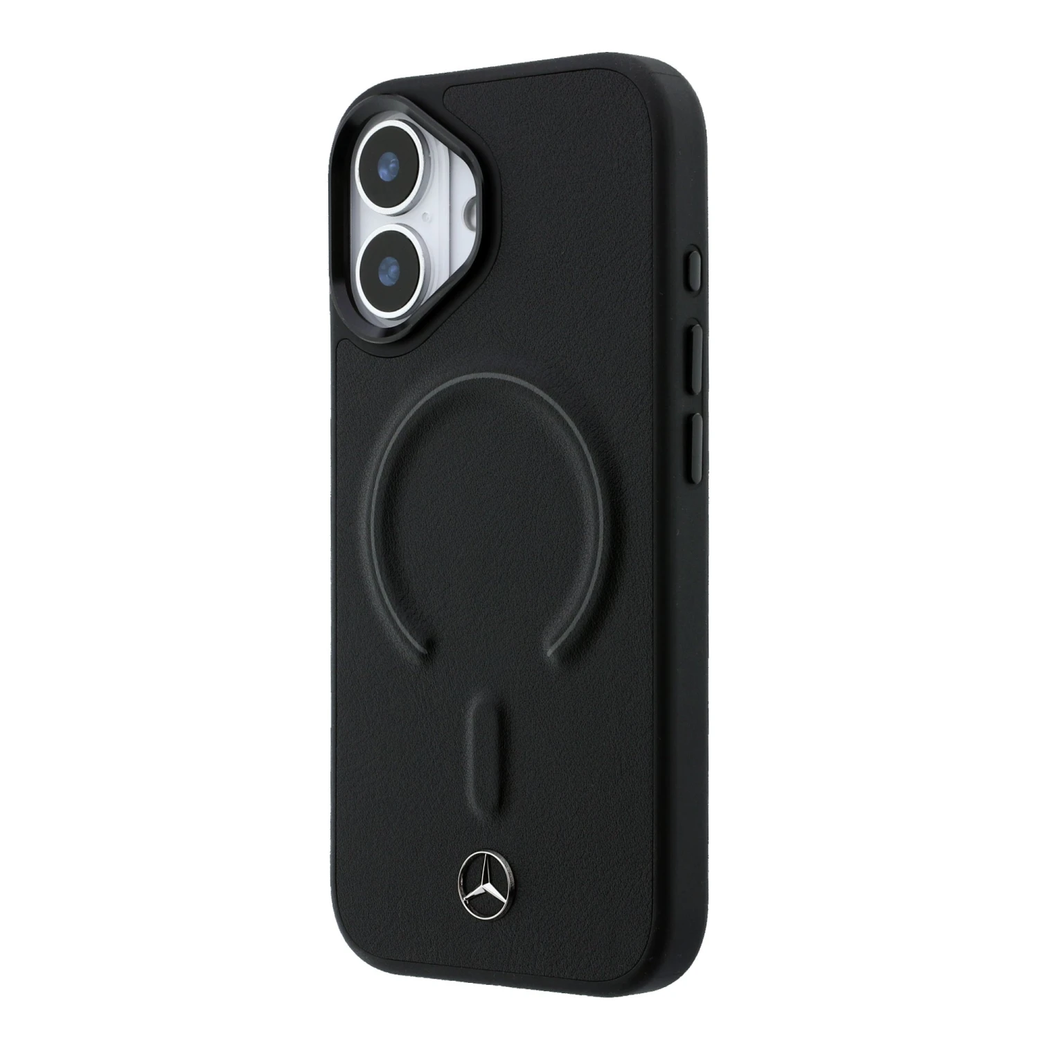 Mercedes PU Leather 3D MagSafe Zadní Kryt pro iPhone 17 Black