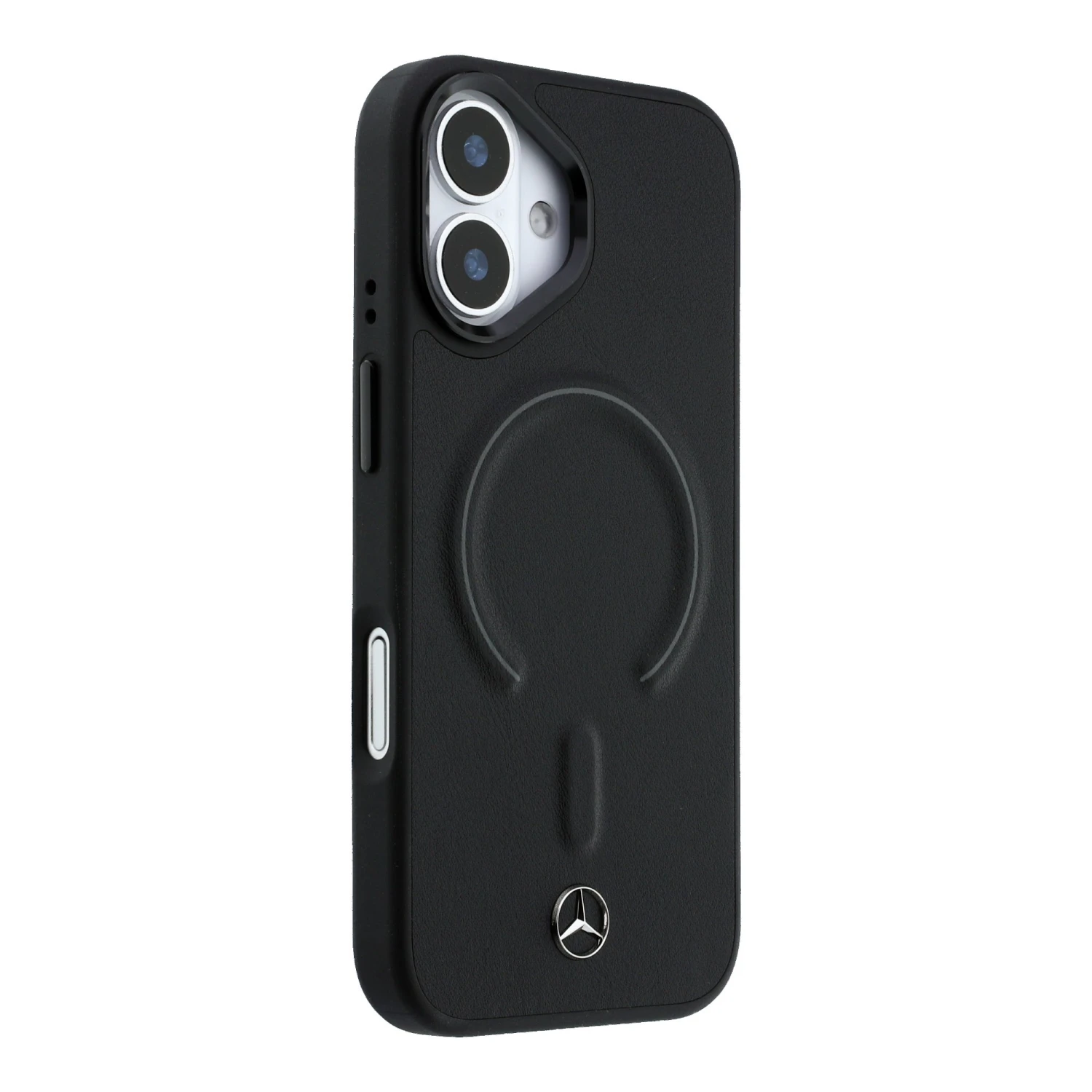 Mercedes PU Leather 3D MagSafe Zadní Kryt pro iPhone 17 Black