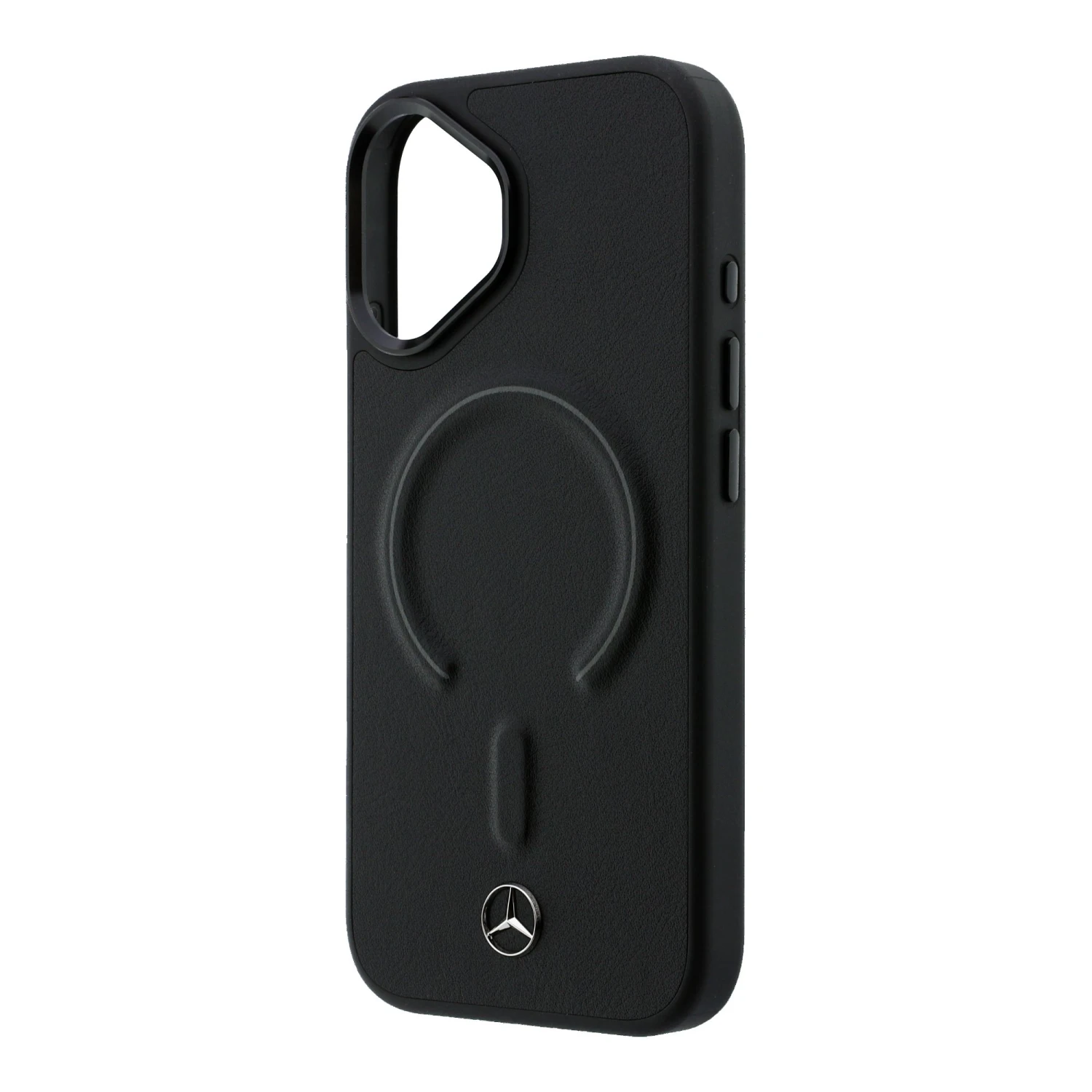 Mercedes PU Leather 3D MagSafe Zadní Kryt pro iPhone 17 Black