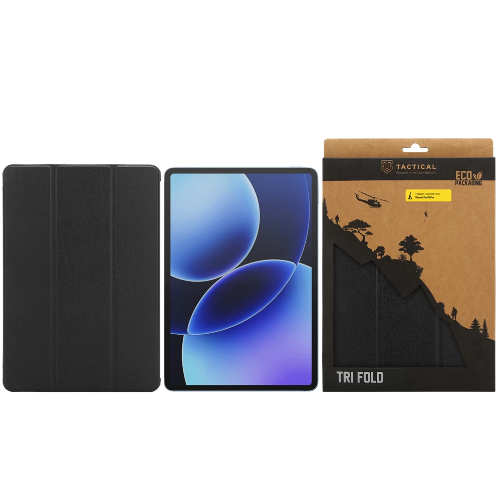 Tactical Book Tri Fold Pouzdro pro Xiaomi Pad 8 Pro Black