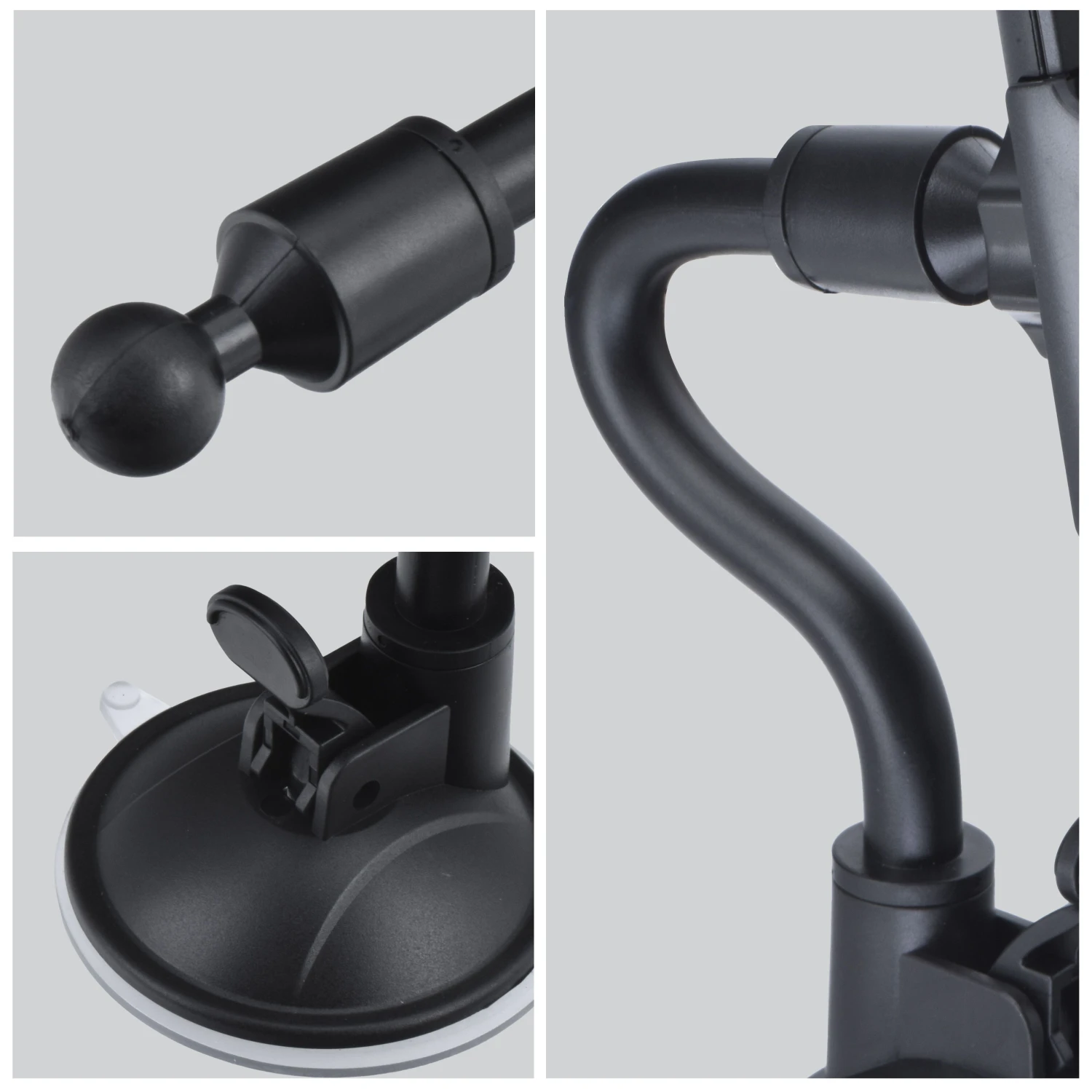 Car phone holder Forcell F-Grip Carbon Bracket arm 17cm windshield black