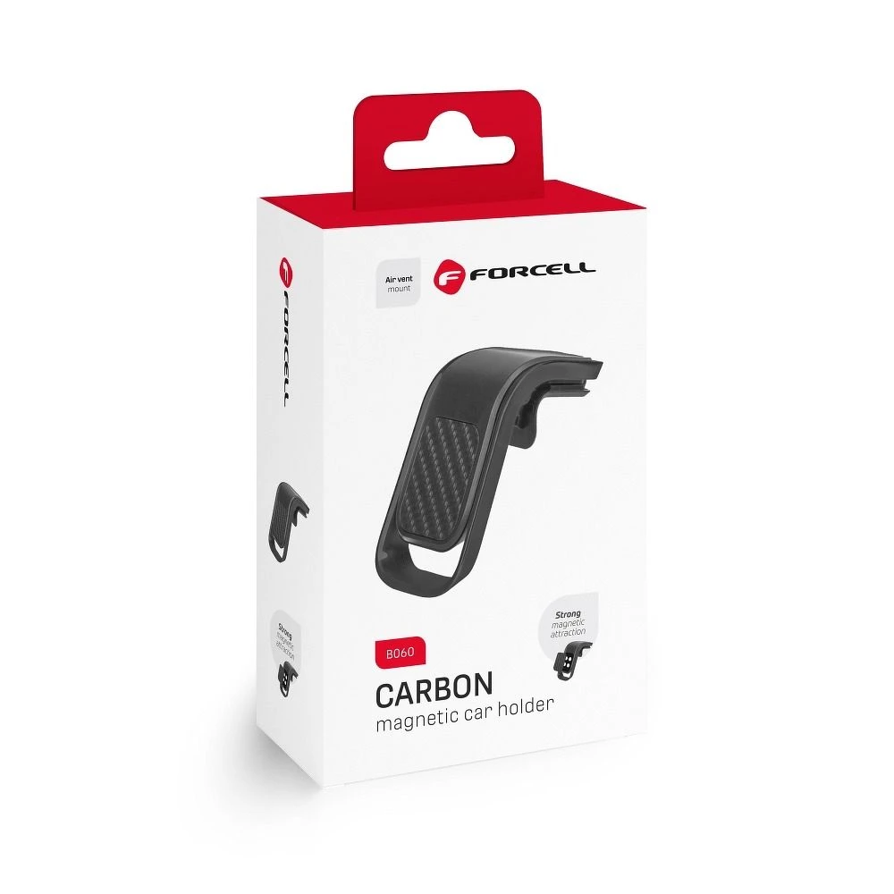 Car phone holder Forcell F-Grip Carbon B060 air vent black