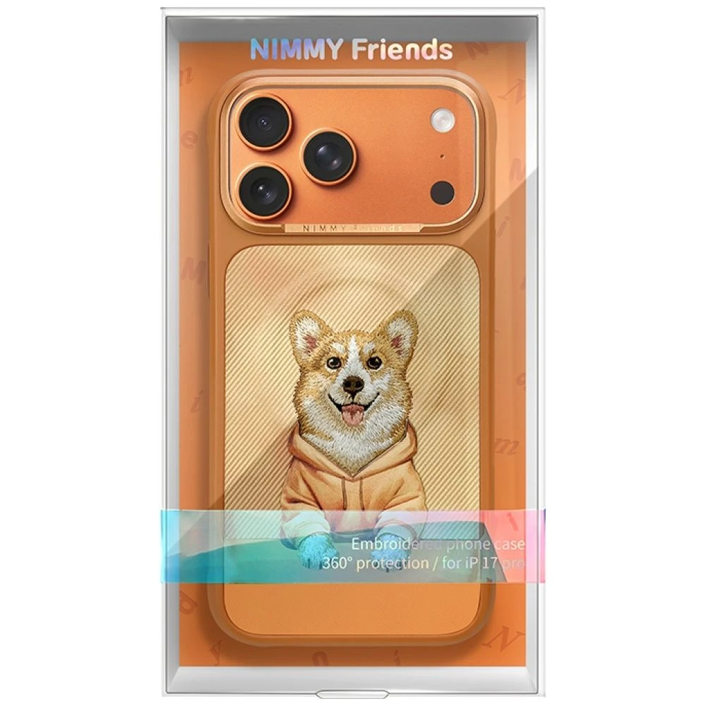 Zadní kryt NIMMY case GENTLE PETS SERIES DOG MAGSAFE pro Apple iPhone 17 Pro, oranžová