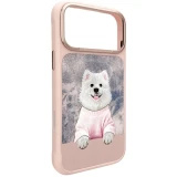 Zadní kryt NIMMY case GENTLE PETS SERIES DOG MagSafe pro Apple IPHONE 17 Pro, růžová