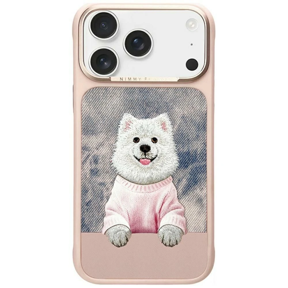 Zadní kryt NIMMY case GENTLE PETS SERIES DOG MagSafe pro Apple IPHONE 17 Pro, růžová